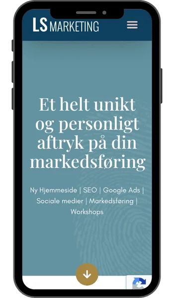 LS Marketing webdesign og hjemmeside forside
